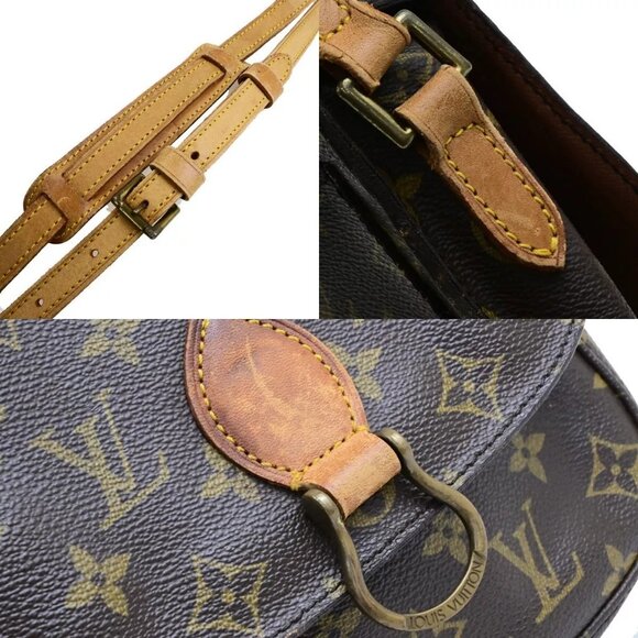 LOUIS VUITTON Saint Cloud MM Shoulder Bag Monogram Leather Brown - Picture 12 of 16